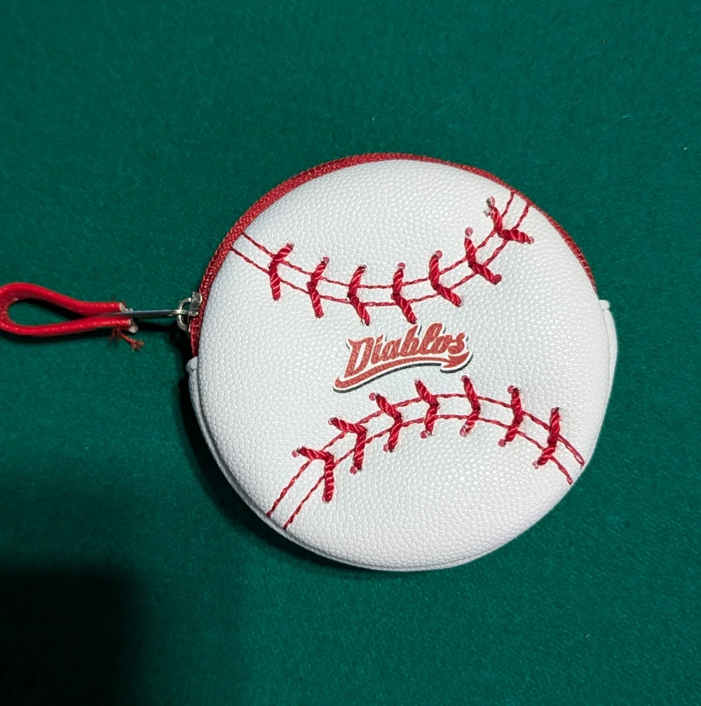Baseball Themed Coin Purse For Any Age.